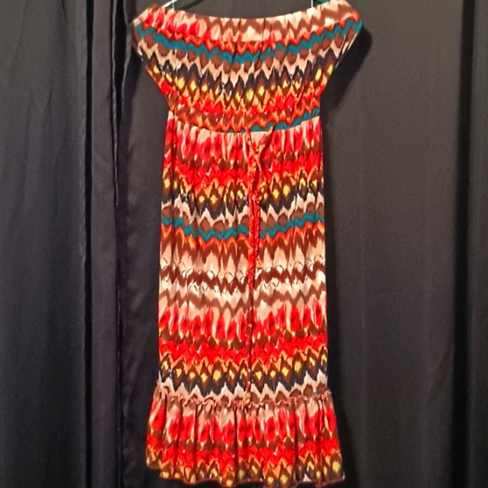 Strapless midi dress